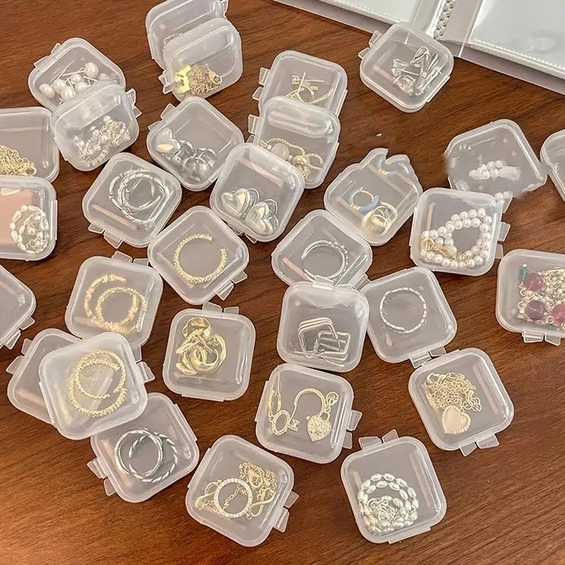 Product Introduction of 20pcs Mini Jewelry Storage Box, Clear Square Jewelry Case for Earrings, Rings, Jewelry Storage Organizer for Travel & Daily Use 8