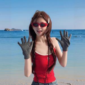 เสื้อกั๊กเสื้อชั้นใน สไตล์อเมริกันเรโทร สำหรับผู้หญิง ดีไซน์ใหม่ในฤดูร้อนปี 2565 เสื้อถักนิตติ้งปักลายเฉพาะ สามารถสวมใส่ด้านในได้