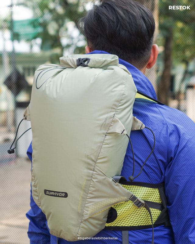 SURVIVOR XP - BACKPACK ULTRALIGHT WATERPROOF , BACKPACK TRAIL RUNNING, BACKPACK SEPEDA, BACKPACK SUMMIT ATTACK SURVIVOR 18LT ORIGINAL PRODUK BY TRIPLE OUTDOOR Anti Air Uniseks 7