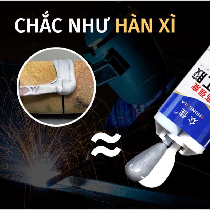Keo hàn sắt thép kim loại, keo hàn nhựa ống nước, keo dán kim loại, gỗ, nhựa siêu cứng chịu nhiệt 200 độ C - Tuýp 85g