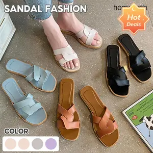 【CUCI GUDANG TERBATAS】 sendal slop /sandal rumah /sandal wedges baru /Sandal Wanita / Sendal Jalan Wanita