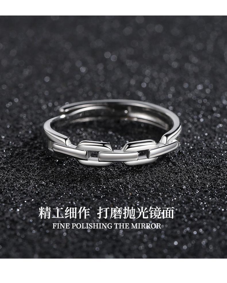 Product Introduction of Nhẫn bạc Sterling dành cho nam giới, Nhẫn Đơn, Nhẫn nam Hợp Xu hướng Nhẫn bạc Cá tính, Nhẫn bạc sinh viên cao cấp, Không phai màu, 926 4