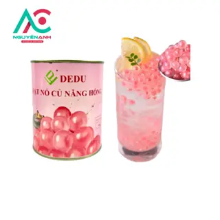 Hạt Nổ, Thạch Nổ Củ Năng Màu Hồng/Trắng Dedu (Lon 900g) - Nước mắt nàng Tiên Cá củ năng nỏi