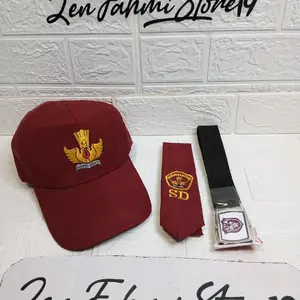 PAKET LENGKAP TOPI DASI SABUK SD/SMP/SMA/PRAMUKA