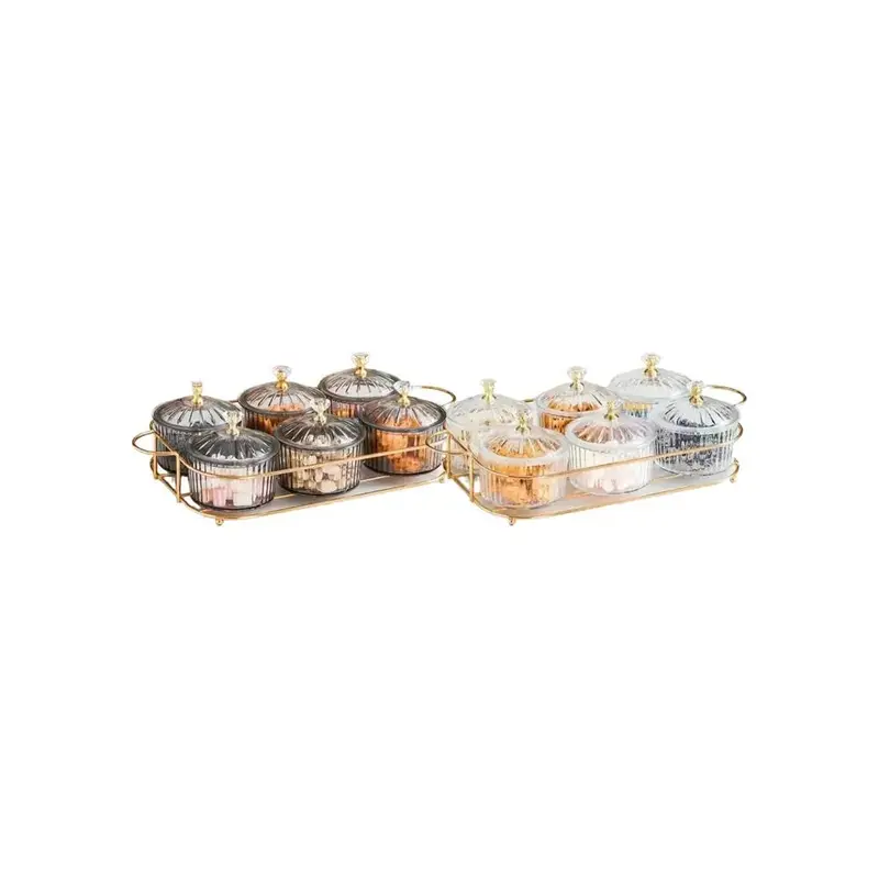 Snack Boxes with Compartments, Luxury Divided Container, Serving Tray with Lid for Dried Fruit Candy Chips Pickle Spice, Food Box for Party Home Decor 8