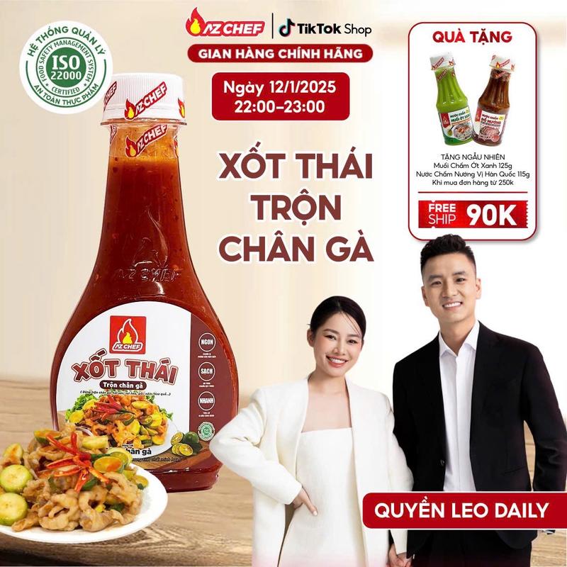 Nước Xốt Thái Trộn Chân Gà AZ CHEF 215g Nước Sốt Gia Vị Trộn 1kg Chân Gà Hương Vị Đậm Đà Từ Thái Lan Chuẩn Vị An Toàn Dễ Sử Dụng Tiết Kiệm Thời Gian