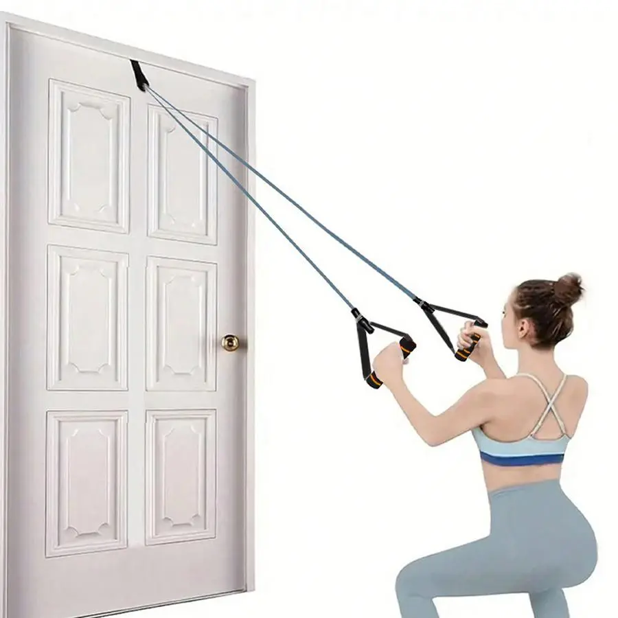 Door Anchor Resistance Band, 2 Counts/set Multifunctional Door Anchor Resistance Band, Detachable Arm Strength Trainer, Exercise Expansion Chest Trainer, Fitness Equipment for Home Gym, Valentine's Day Gift
