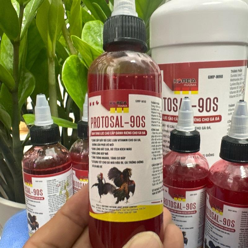 Protosal 90s giúp gà nở khung xương, lên tay, tăng cơ bắp cho gà đá (chai 100ml)