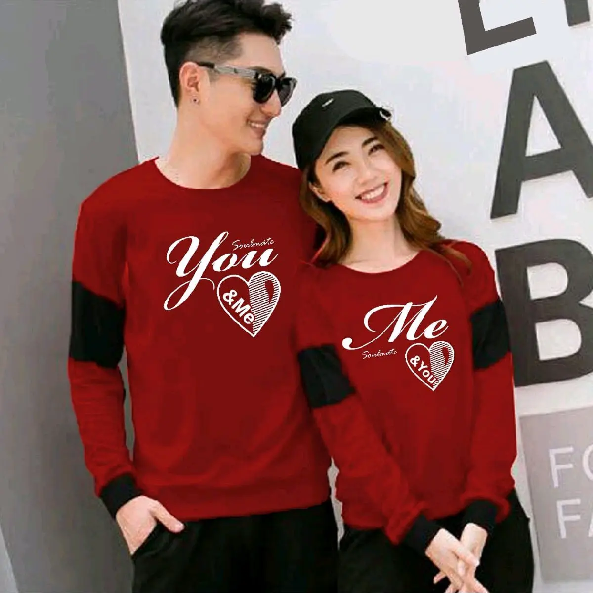 Kapelan/Baju pasangan/Kaos pasangan / couple Soulmate Baju Cewek Sablon Keluarga Santai