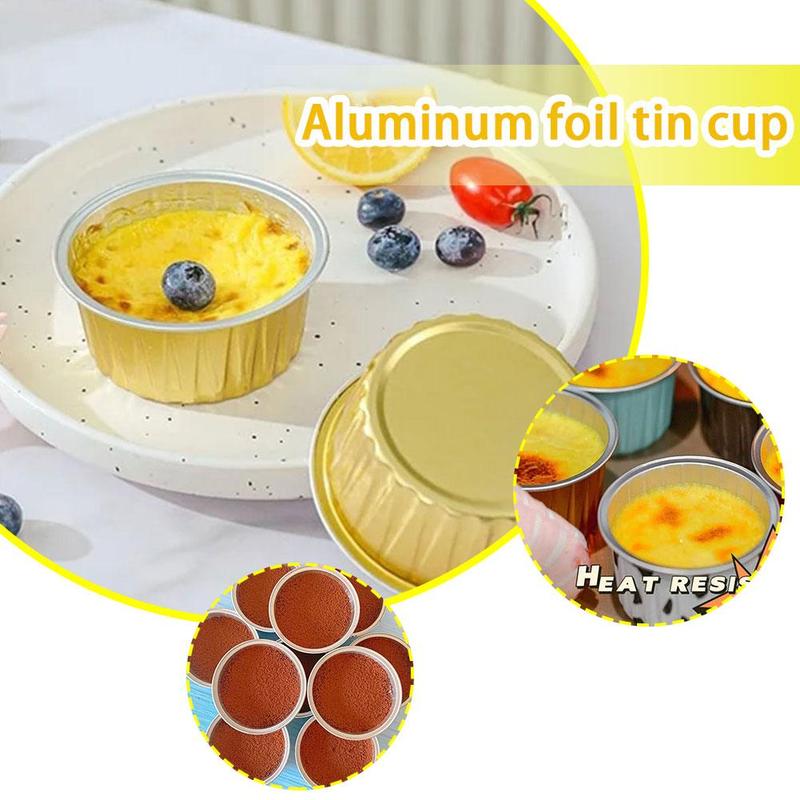 Product Introduction of Pudding Cup Cake Shrimp Egg Mold Cake Air Fryer Special Bowl Tin Paper Box Small Baking Tray Tin Paper Box 22