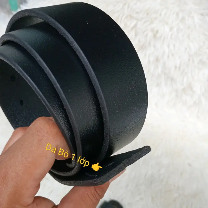 Dây Thắt Lưng Da bò Không Đầu khóa ( Da Bò thật 100.% ) bản dây 3.8cm 2