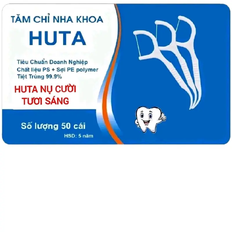 Combo 9 Hộp Tăm Chỉ Nha Khoa Huta - Sản Phẩm Chăm Sóc Răng Miệng 0