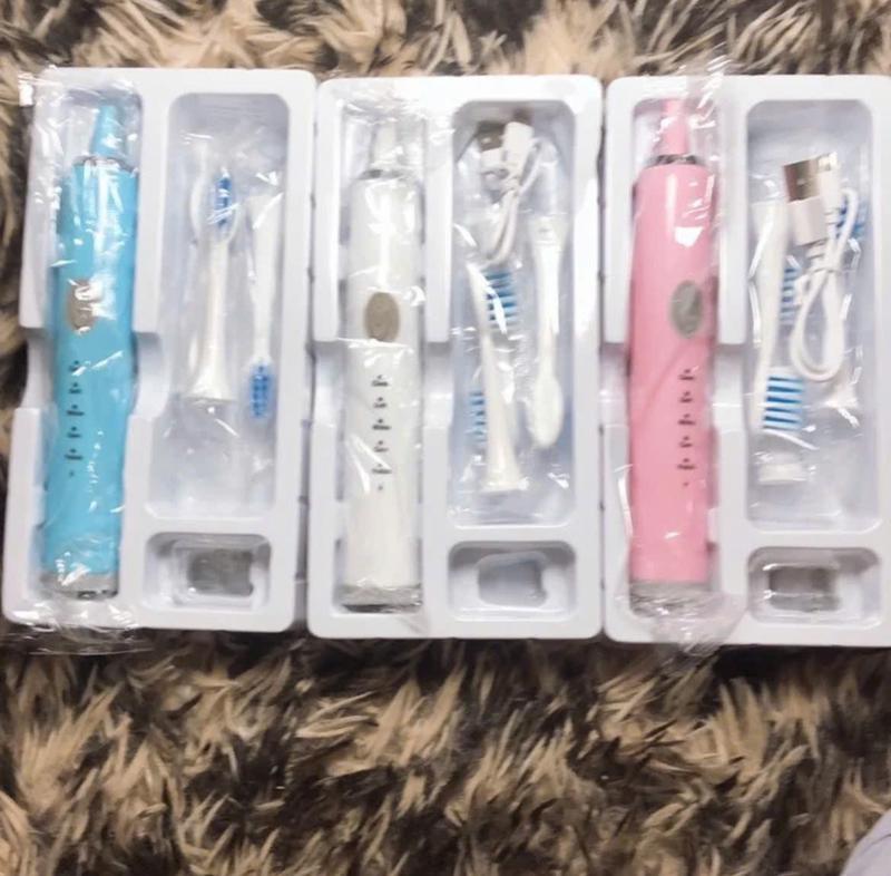 Bàn Chải Đánh Răng Điện Vệ Sinh 5 Chế Độ Pin Sạc 1200MAH, Kèm Dây Cắm Sạc USD, Kèm Đầu Thay Thế Tiện Dụng, Kiểu Dáng Cute 2