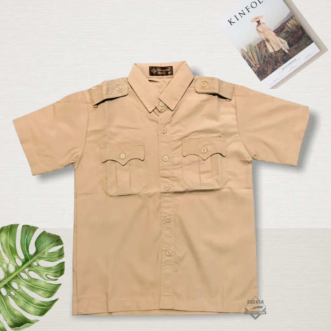 Baju Pramuka SD/SMP/SMA Kantong Atas Pendek Merek Seragam