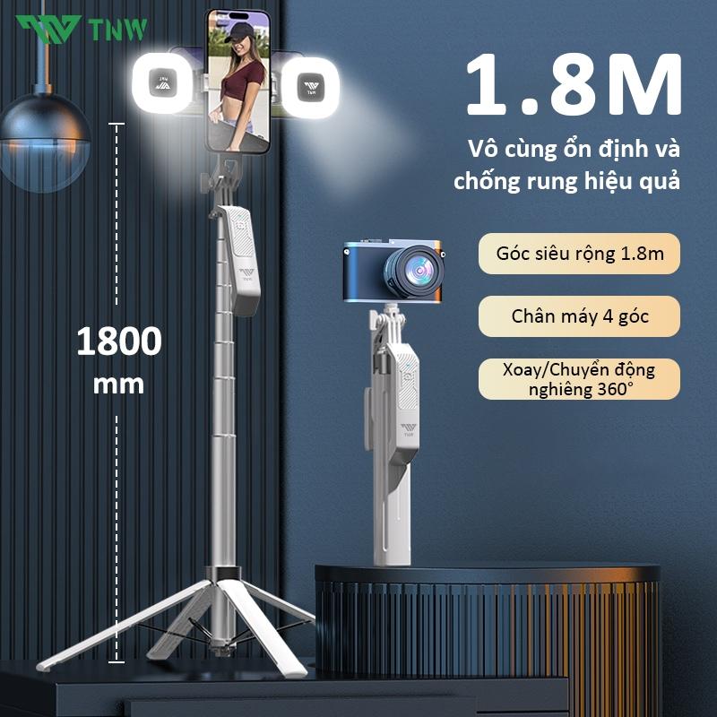 TNW S30 Gậy Chụp Ảnh Có Đèn Led Dài 1m8,Chụp Ảnh Từ Xa Bluetooth,quay hình video selfie livestream