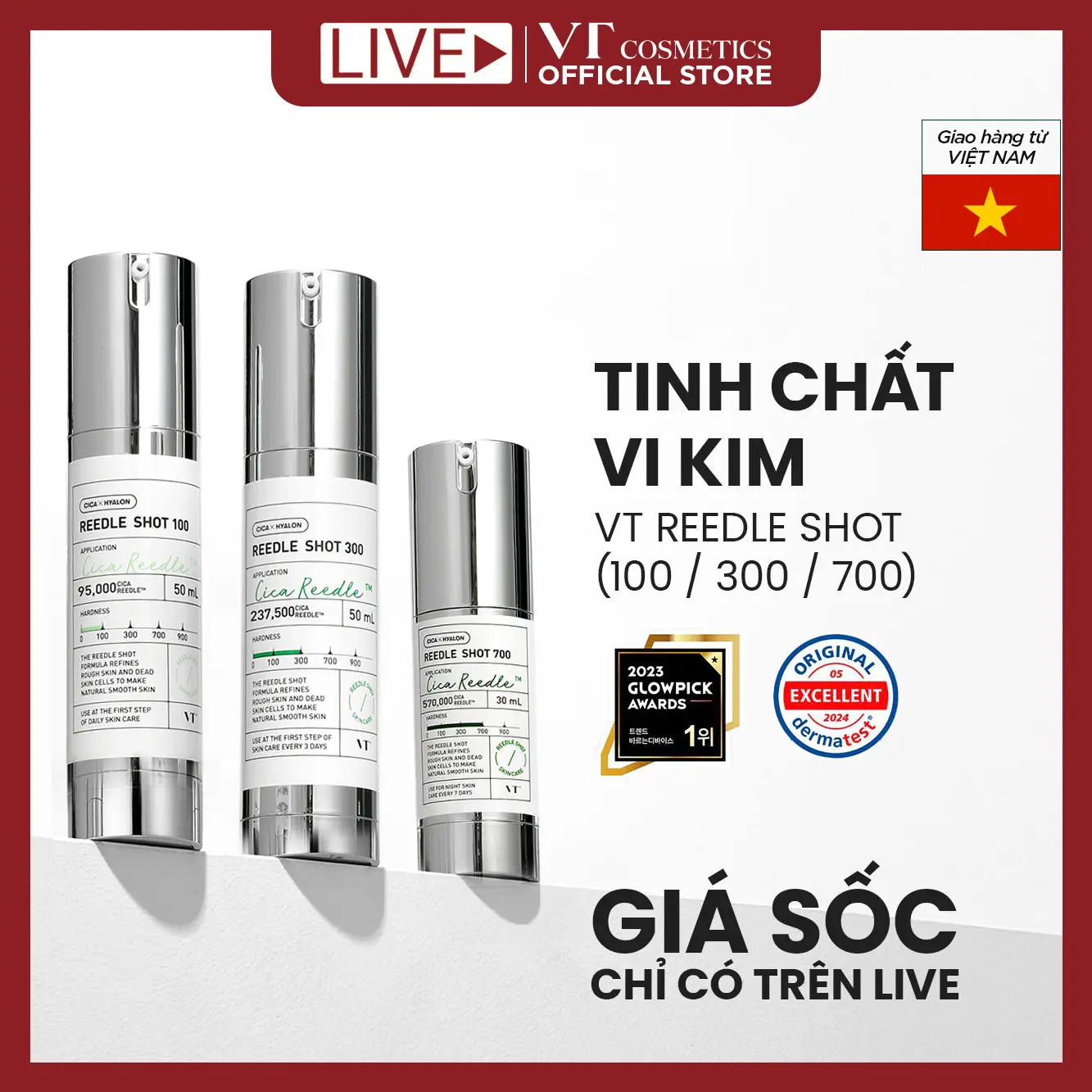 [KOL] Tinh chất vi kim VT REEDLE SHOT 100/300/700