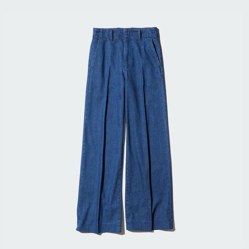 Quần jean ống suông rộng Japan nữ basic 0