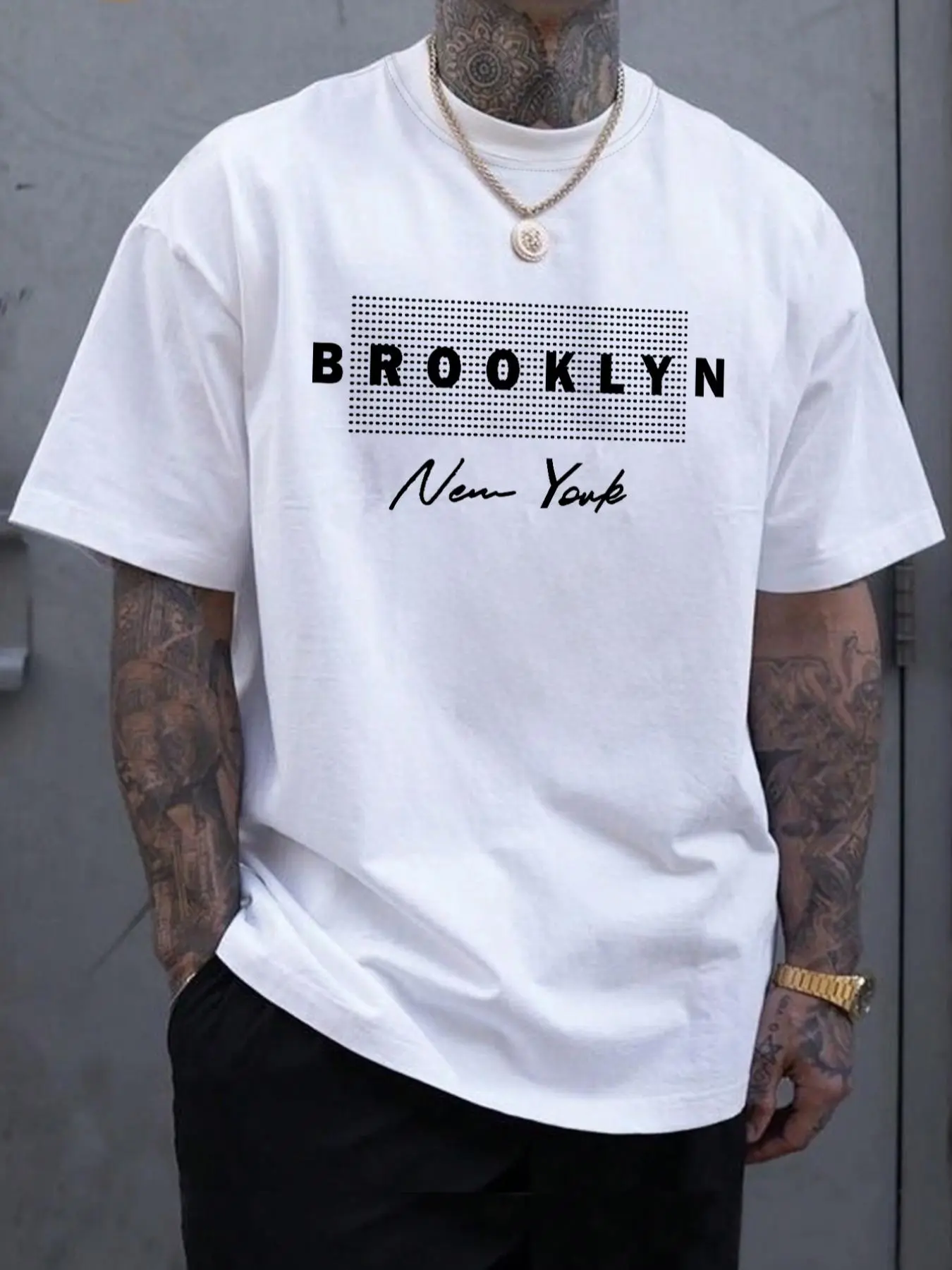 Men's Cartoon Cowboy Graphic Print Round Neck Tee, Regular Fit Casual ...