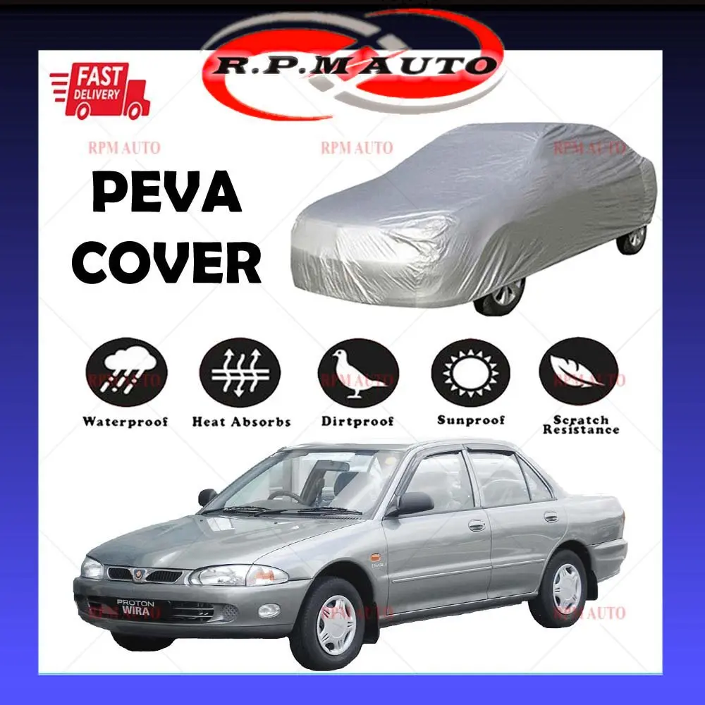 Proton Wira High Quality Protection Car Cover Waterproof Sun-proof Peva Size L Selimut Kereta WIRA penutup proton wira car cover peva
