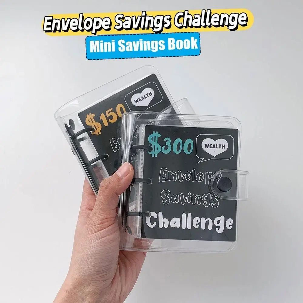 Save Money Mini Binder Savings Challenge New Reusable Challenge Binder Savings Challenges Sheets PVC Budget Binder for Lovers