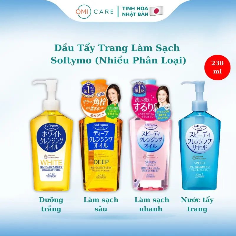 Dầu Tẩy Trang Làm Sạch Nhanh Softymo 230ml 0
