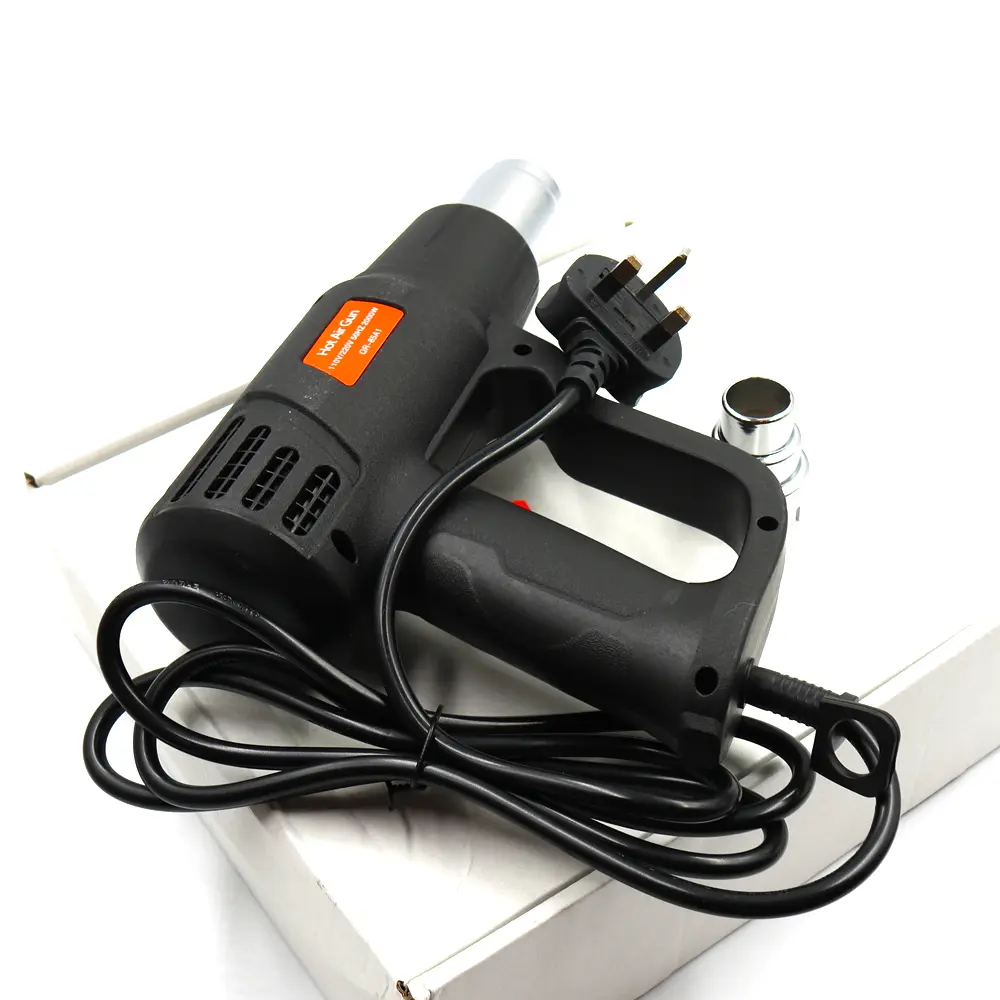 1600watt Heat Gun Hot Air Blower 2Fan Speed 3Pin Socket with Fuse for Tinted Wrap Shrink Heating Hardware Tool blower angin panas
