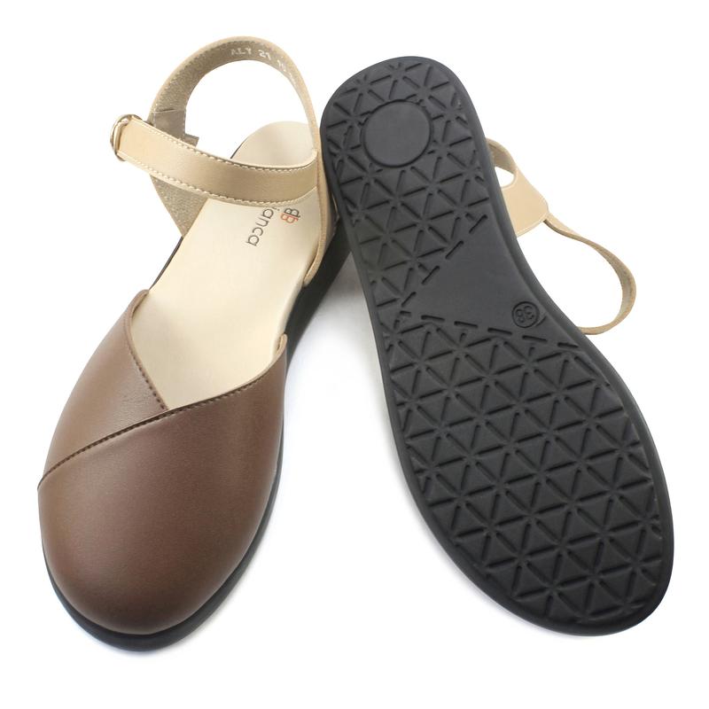 Le Bianca ALY 21-10 Sepatu Sendal Wanita flat sandal Hitam Coklat Putih 3