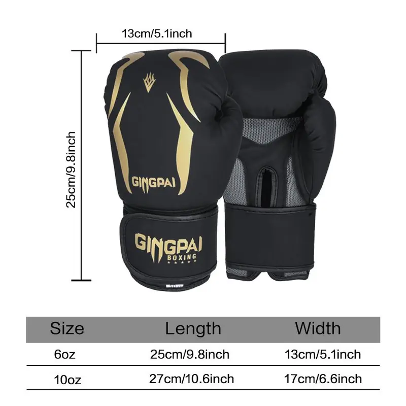 Boxing Gloves, 1 Pair Professional Training Gloves, Durable Boxing Gloves for Men & Women, Professional Boxing Gloves for Training, Sports Accessories 1