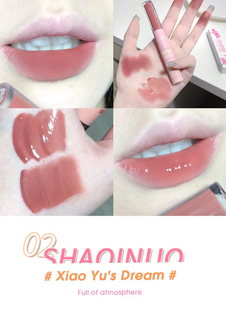 Product Introduction of Son Bóng Hai Đầu, Shaqinuo Youth Time, Lớp Hoàn Thiện Lì Dưỡng Ẩm, Môi Nước, Son Môi Làm Trắng, Không Dễ Dán, Thích Hợp Cho Bùn Môi Women Nữ Cosmetic Trang Điểm Mỹ Phẩm 4