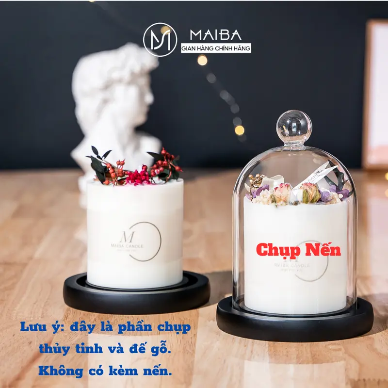 Nến Thơm Hoa Cỏ Handmade Hương Thơm Tự Nhiên Giúp Thư Giãn,Khử Mùi Trang Trí Decor 4