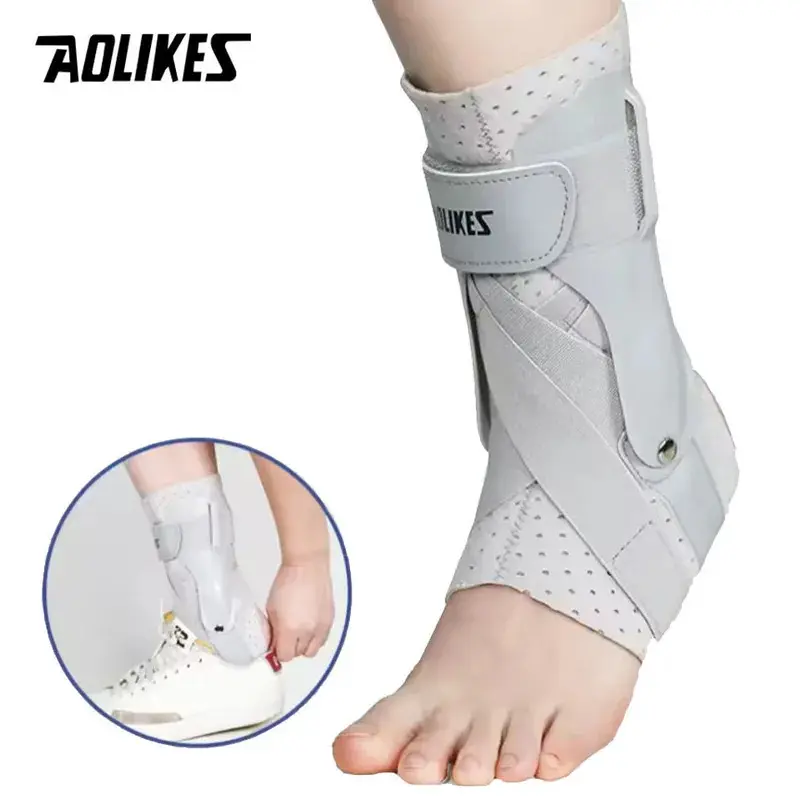 Nẹp mắt cá chân, AOLIKES, dành cho mắt cá chân bị bong gân, Nẹp hỗ trợ mắt cá chân với bộ ổn định bên, dành cho nam và nữ, Bộ ổn định nẹp mắt cá chân, 1 miếng