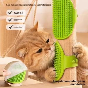 Mainan Kucing, Pengikis Kucing, Tali Kaki Meja Sudut Dinding Haiwan Peliharaan, Berus Urut Silikon, Alat Mencakar