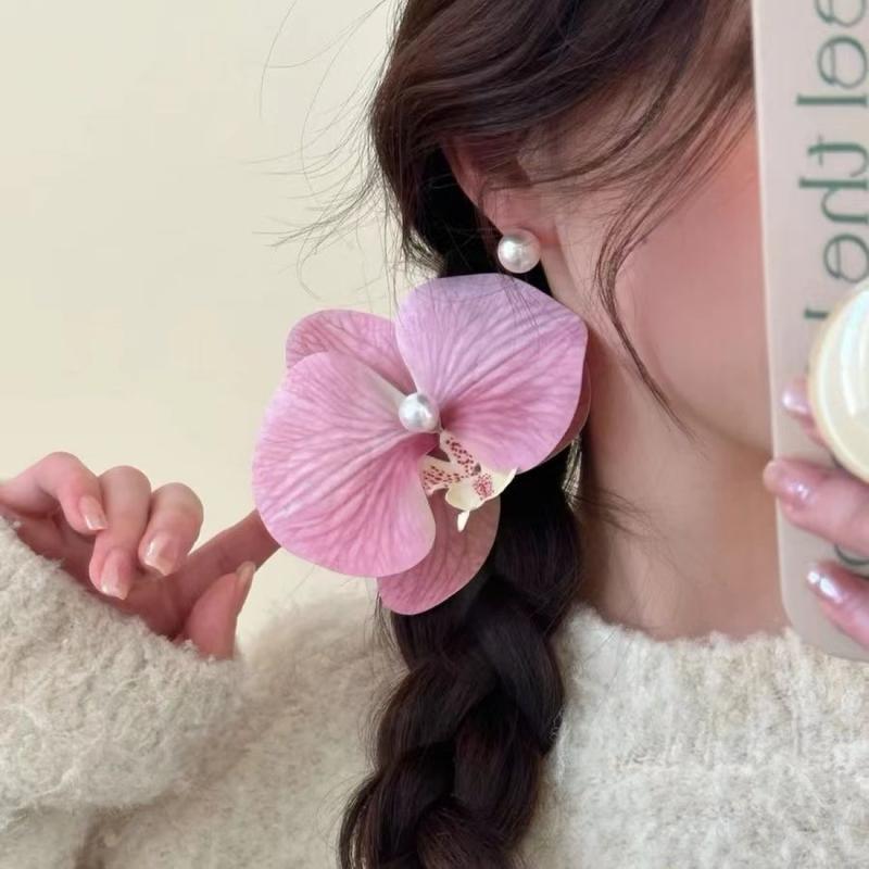Kẹp Tóc Phalaenopsis, Hoa Tóc Mái Bên Ngọt Ngào Phụ Kiện Tóc, Siêu Thanh Lịch, Phong Cách Mới, Thiết Kế Đẹp, Thời Trang, Hàng Có Sẵn Năm 2025, Bán Chạy, Thích Hợp Cho Phụ Nữ 7