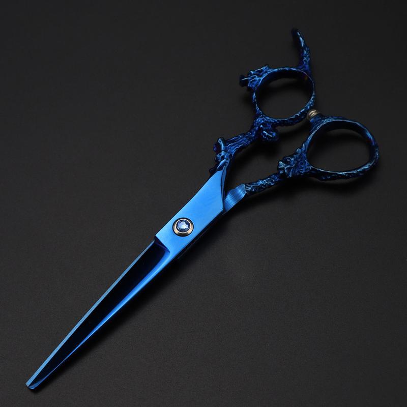 Product Introduction of Professional JP 440c 6 '' Blue scissor Dragon hair scissors haircut thinning barber makas cutting shears hairdresser scissors Haircare Heatless Steel 2