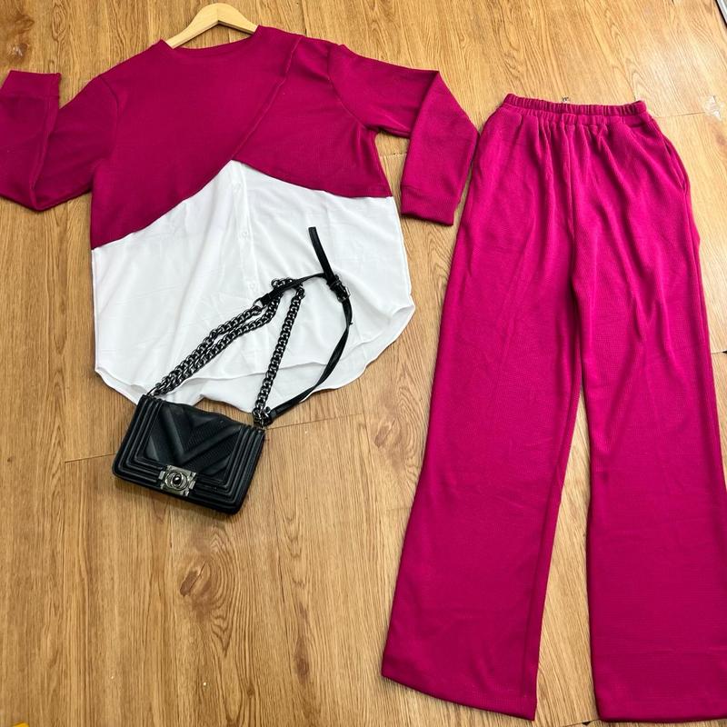 Setelan Knit Khanaya Oneset Knit Mix Crinkle Premium Setelan Wanita kekinian Terbaru 7