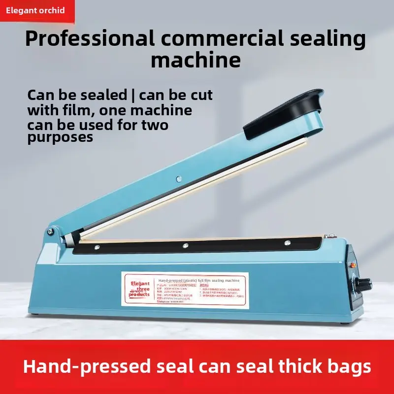 Hand-Pressing Sealing Machine Small Home Use and Commercial Use Wide-Brimmed Book Plastic Bag Sealing Machine Heat Shrink Film Cutting Film Plastic-Envelop Machine