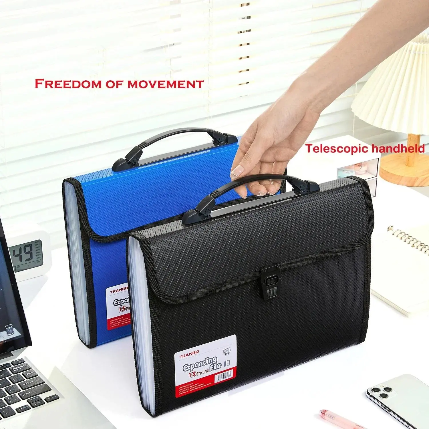 กระเป๋าออร์แกน, แนวตั้ง, หนา, ขนาด A4, เหมาะสำหรับเอกสารการทดสอบนักเรียน, ที่เก็บข้อมูลข้อมูล, ที่เก็บเอกสารในสำนักงาน, แฟ้มมือถือ