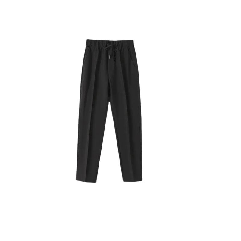  Quần âu nam cao cấp KEN.STORE đai chun chất vải tuyết hàn co giãn nhẹ ống suông dáng âu phong cách công sở Hàn Quốc Menswear Pants Đen 