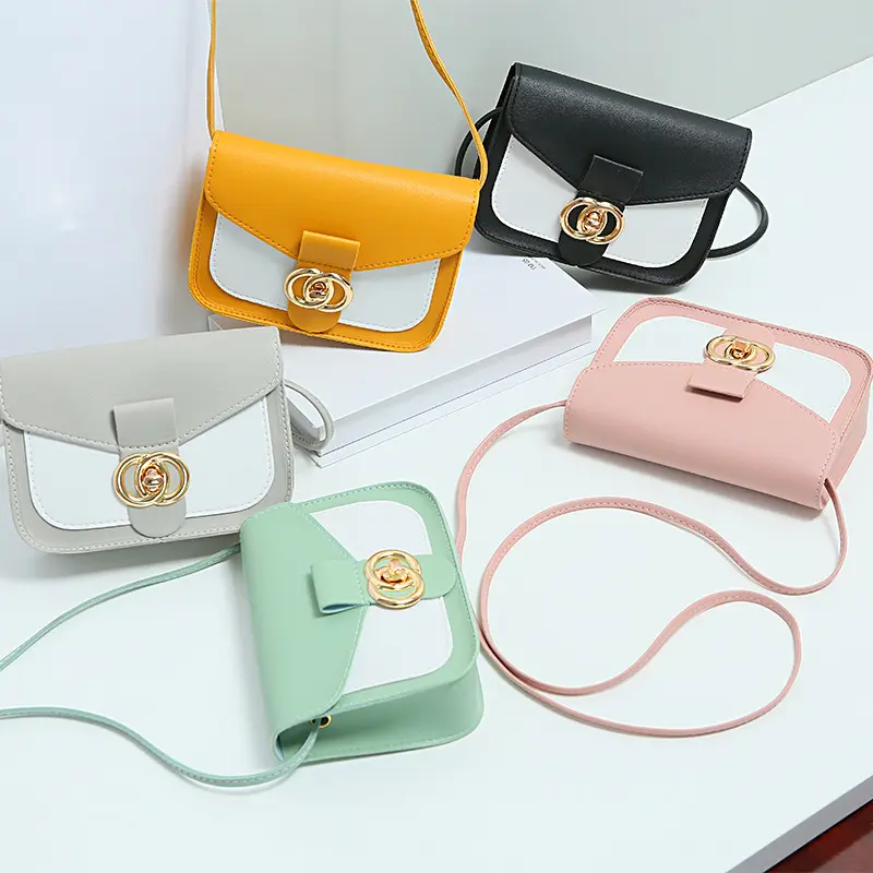 Túi đeo chéo vai nữ dáng vuông nhiều màu mini cute có khóa giá rẻ T2 T182