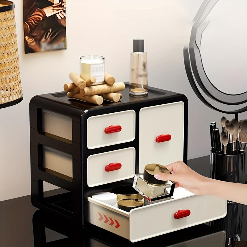 Tabletop storage shelves and drawers, 3/4-tier desk organizer with ...