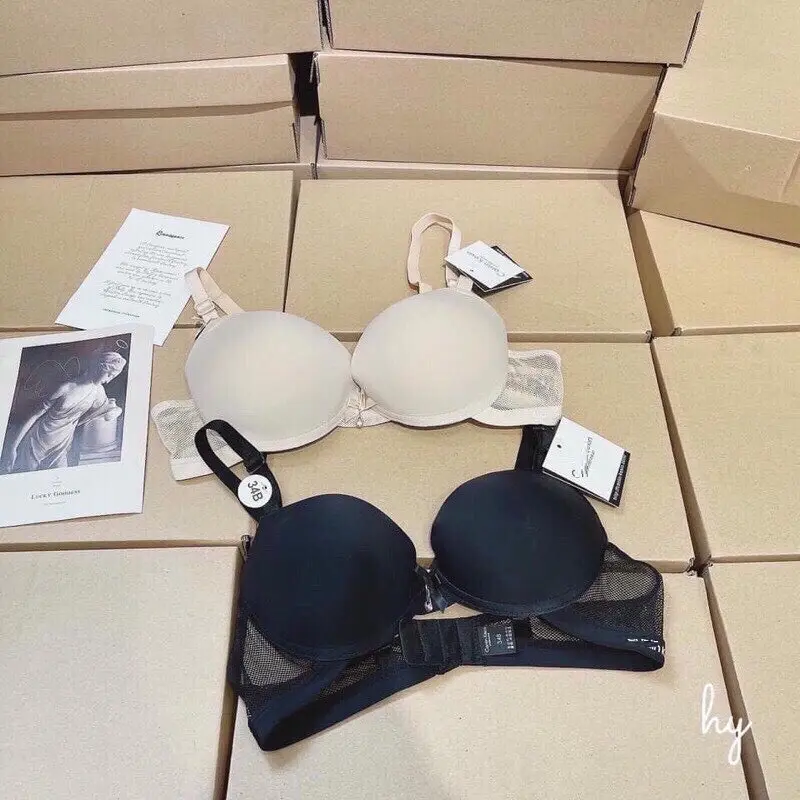 Áo lót có gọng K02 đệm dày 5 phân siêu nâng viền dây lưới thoáng mát sang chảnh cho nữ Women Bra Nhung 2