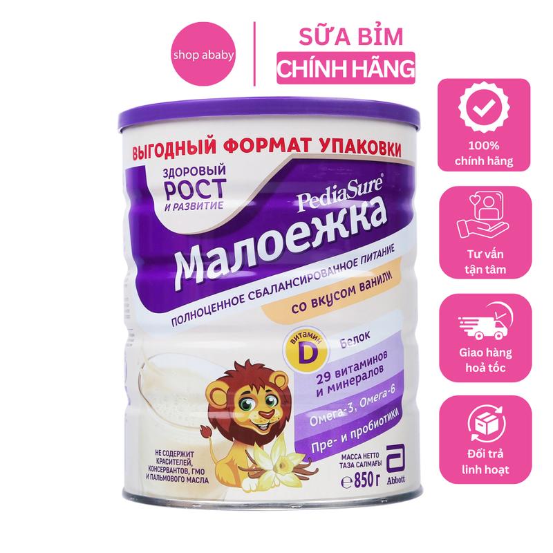 [Chính hãng + Tem phụ]  Sữa Pediasure Nga 850g đủ vị dâu/socola/vani cho bé