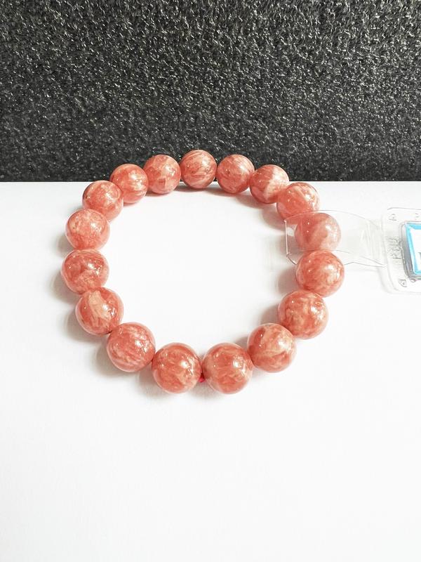 KN10[ R*hodo*chrosite] Đào Hoa vòng tay đá phong thủy cho Mệnh Hỏa và Thổ