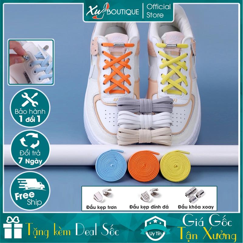Dây Giày Thể Thao Sneaker Thông Minh Đàn Hồi Q-Kick Laces Khóa Đầu Kim Loại