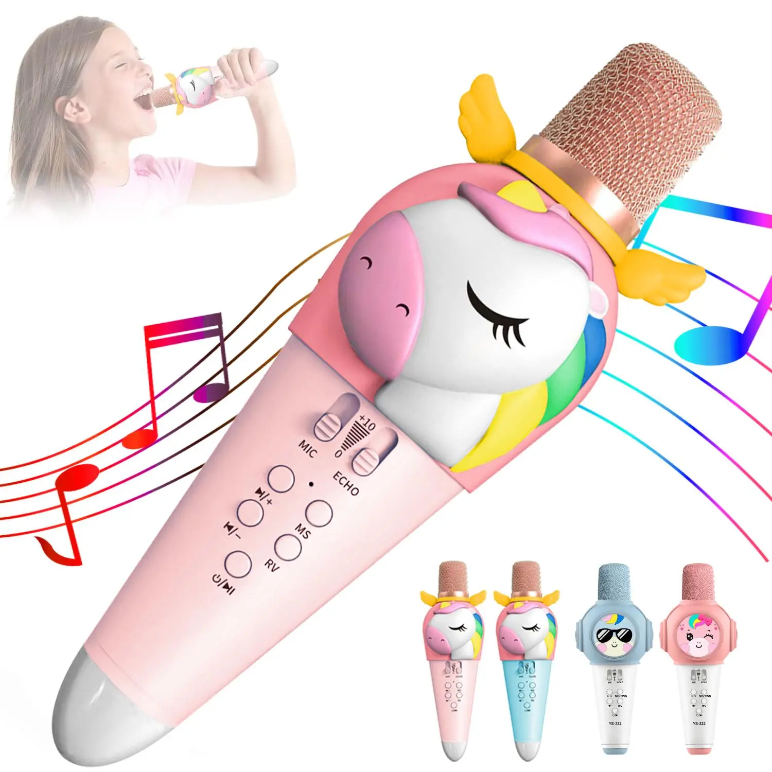 Wireless Karaoke Microphone, Portable Handheld Microphone & Speaker, Karaoke Machine for Home Party, Perfect Karaoke Player for Children and Adults