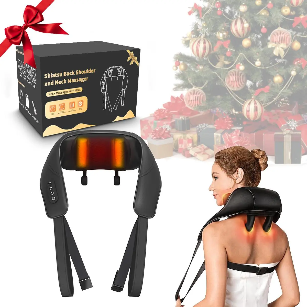 Neck Massager, Shoulder & Neck Massage Tool, Household Neck Massage Tool, Neck & Shoulder Heating Massage Wrap, Personal Care Appliances