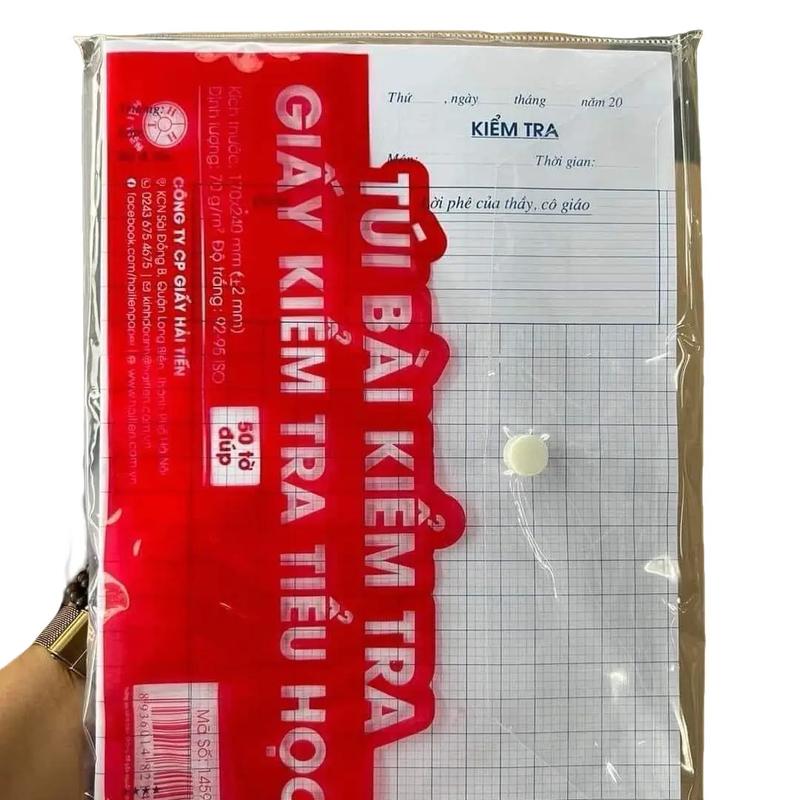 Giấy Kiểm Tra Cấp 1- Cấp 2 Hải Tiến 50 Tờ - Đường Kẻ Rõ Ràng