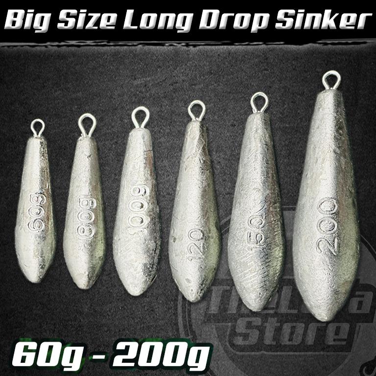 Big Size Long Drop Sinker 60g-200g Batu Ladung Pancing Fishing - TikTok ...