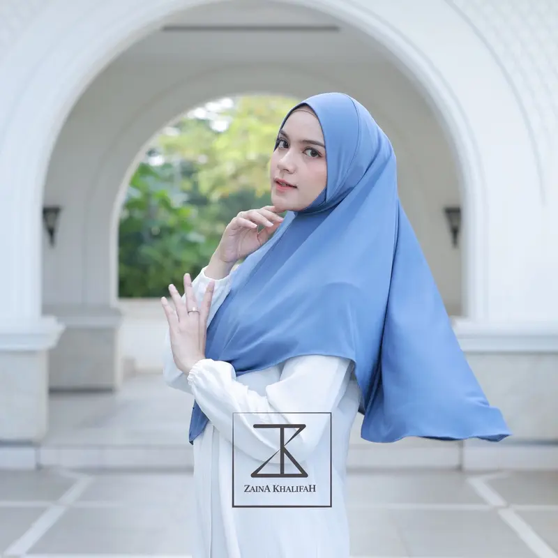 Hijab Bergo Dagu Malay Ped Anti Tembem Jersey Premium | Bergo Sport Hamidah Instant Dagu Malaysia Soft Pet Daily Instan jilbab 2