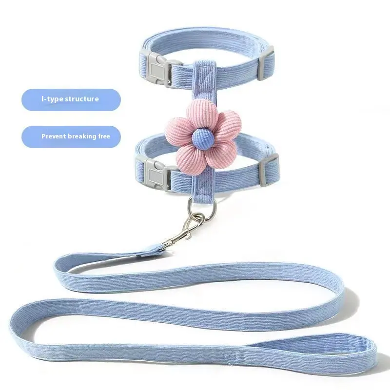 Cartoon Cat Leash for Pet Teddy Dogs